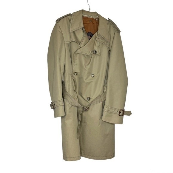 Jackets & Coats Cortefiel Spain Mens Beige Trench Coat Removable